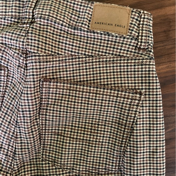 American Eagle Houndstooth Pants Dark/Light Academia Aesthetic - Picture 4 of 6
